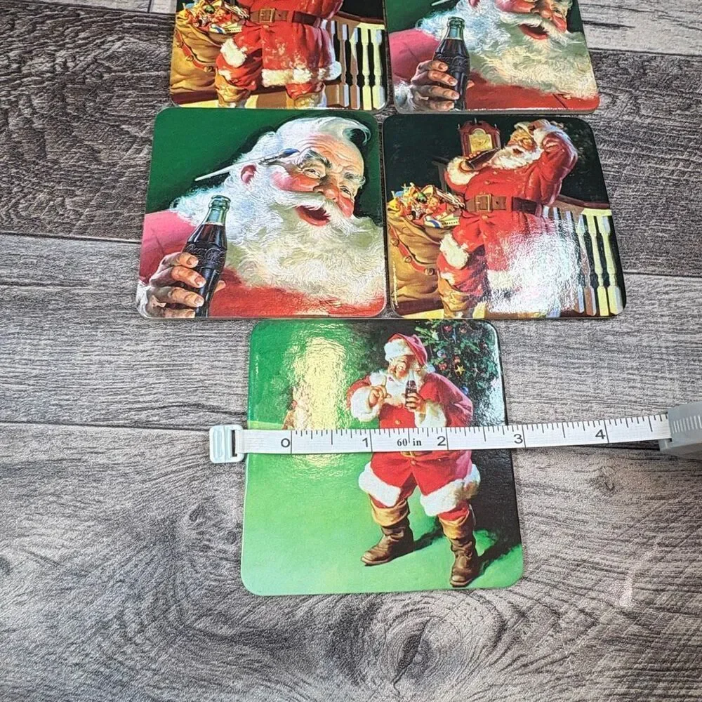 Vintage Coca-Cola Santa Claus Coasters (Set of 7)